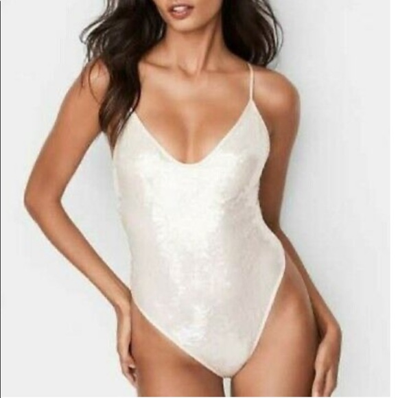white sequin bodysuit